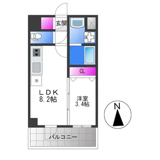 リアライズ布施駅前【2階】の間取り