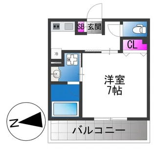 ステディ八戸の里【1階】の間取り