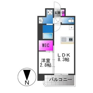 エスリード ザ・レーヴ大阪【6階】の間取り