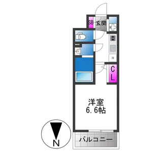 エスリード ザ・レーヴ大阪【9階】の間取り
