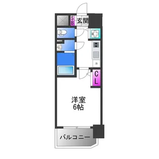 エスリード ザ・レーヴ大阪【3階】の間取り