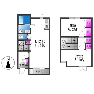 ルミエールヴィラ【1階】の間取り