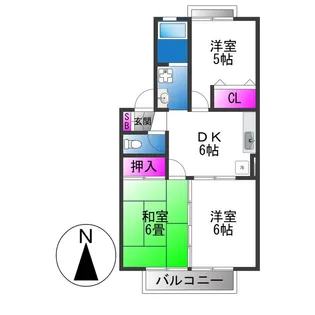 シャルマン横小路【2階】の間取り