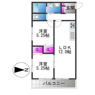 マノアクレール【3階】の間取り