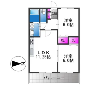 マノアクレール【2階】の間取り