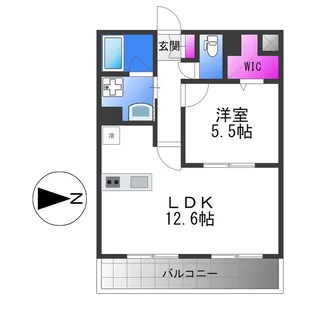 エヴァーホワイト【2階】の間取り