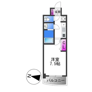 Luxe布施南【8階】の間取り