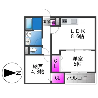 EIJU蒲生4丁目【3階】の間取り
