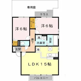 リビングタウン加美北 C棟【1階】の間取り