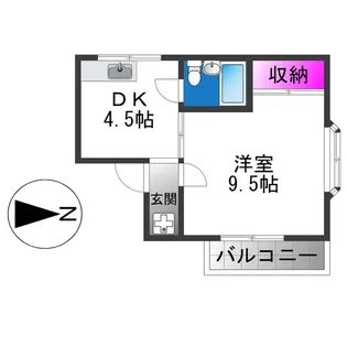 ハイツ松風【3階】の間取り