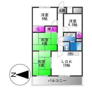 城賀パレス【2階】の間取り