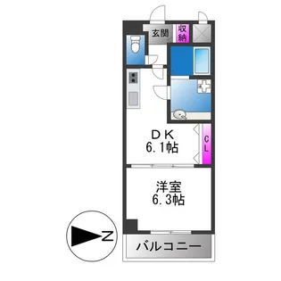 ルミエール・フジ【3階】の間取り