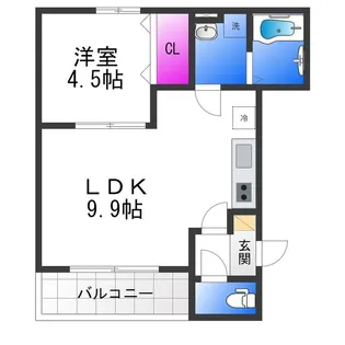 badge tomoi Nord Ⅰ【2階】の間取り