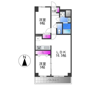 F−TAMATSUKURI【4階】の間取り