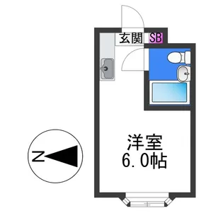 グランドハイツ平野西【5階】の間取り