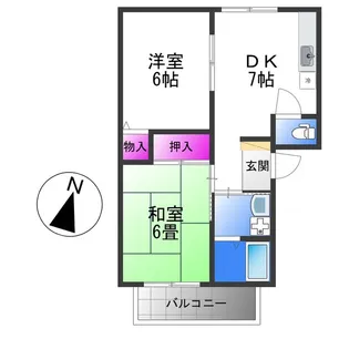 サンビレッジ ラポール【1階】の間取り