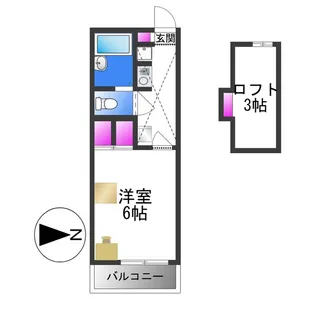 平野市町マンション【2階】の間取り