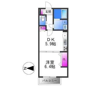 プレセアコート花園 B棟【2階】の間取り
