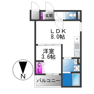 D porta bijou【2階】の間取り