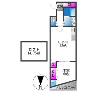 エイトフォレスト森ノ宮【7階】の間取り