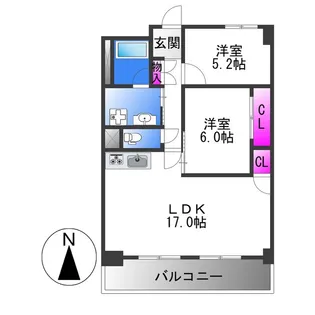 ダイヤモンドハイツⅡ【2階】の間取り