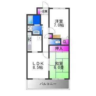 サンビレッジⅡ【5階】の間取り