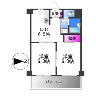 リベラルパレス平野【3階】の間取り