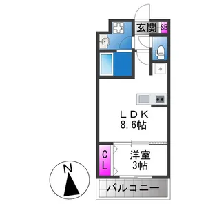 AILE東中浜【2階】の間取り