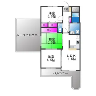 サンシティ摂陽弐番館【7階】の間取り