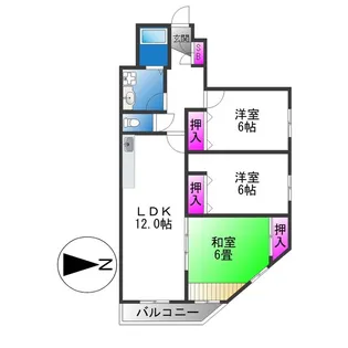 コンフォール長吉【4階】の間取り