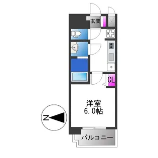 アドバンス大阪ベクエム【3階】の間取り