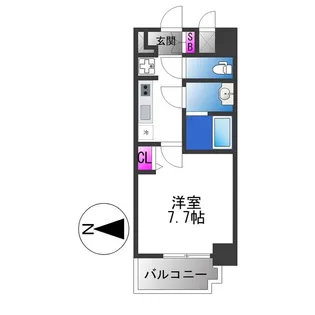 アドバンス大阪ベクエム【2階】の間取り