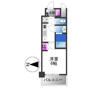 アドバンス大阪ベクエム【4階】の間取り
