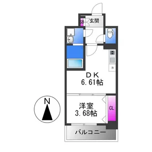 メルベージュ布施【8階】の間取り