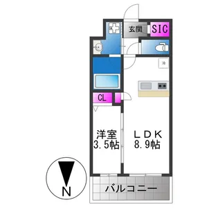 スプランディッド玉造【9階】の間取り
