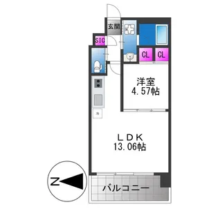 プレジオ玉造【8階】の間取り