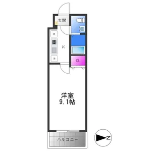 ヒルズ八尾本町【6階】の間取り