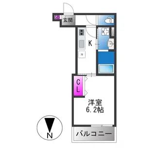 クレアール西今川【2階】の間取り