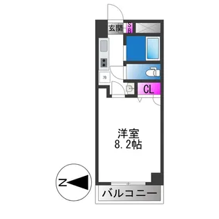 ビューティーセゾン和【5階】の間取り