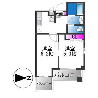 ビューティーセゾン和【7階】の間取り