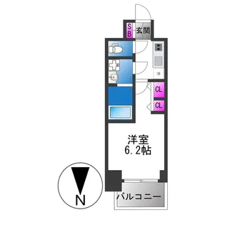 ARCOBALENO OSAKA FUSE【4階】の間取り