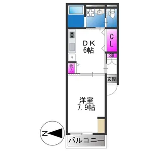 Bellevue生野西【1階】の間取り