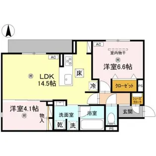 Clashist加美東【1階】の間取り