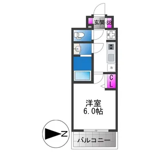 プレリス北巽駅前ラバルス【5階】の間取り