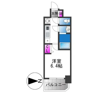 プレリス北巽駅前ラバルス【3階】の間取り