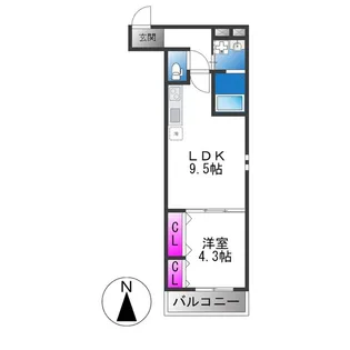 フジパレス今川公園東Ⅱ番館【3階】の間取り