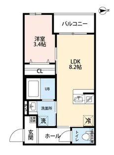 パロス西堤【1階】の間取り