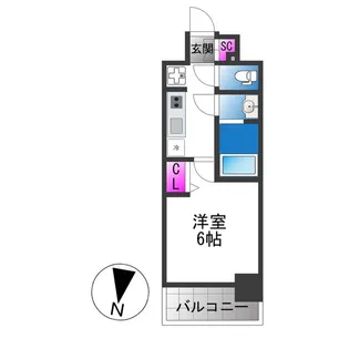プレリス大阪今里サヴィア【10階】の間取り
