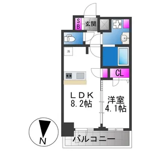 プレリス大阪今里サヴィア【12階】の間取り