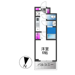プレリス大阪今里サヴィア【3階】の間取り